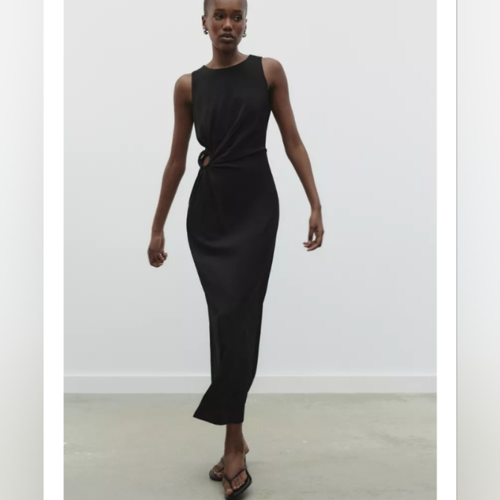 Zara Grommet Waist Midi Dress